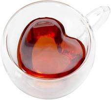 4/2PCS 240/180ML Heart Love Shaped Glass Mug Lovers Cups Double Wall Glass Cup Wine Glasses Tea Mugs Milk Espresso Coffee C 180ml