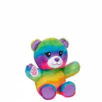 BUILD-A-BEAR MINI BEANS Pliušinis vaivorykštinis meškutis, 18 cm