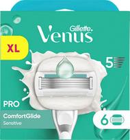 Keičiamos skustuvo galvutės Gillette Venus Pro ComfortGlide Sensitive, 6 vnt