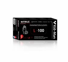 Pirštinės vienkartinės Kid-Man Nitrile, juoda sp., L, 100 vnt.