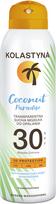 Purškiklis įdegio priežiūrai kūnui Kolastyna Coconut Paradise Transparent SPF30, 150 ml