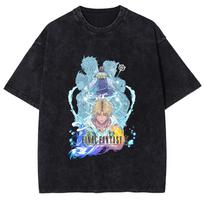 FINAL FANTASY X Manga Graphic Tshirt For Men Women Clothing Vintage Washed Oversized T Shirt Breathable Cotton Short Sleeve Tee S