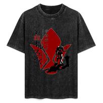 New Gundam Barbatos Tekkadan The Iron Flower Printed Tshirt Mens and Womens Washed Tshirt High Quality Vintage Tshirt Tops L