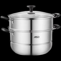 ASD 28CM Double-Layer Stainless Steel Steamer Pot