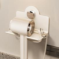 Carbon Steel Hair Dryer Bracket Punch Free Hairdryer Stand Suction Cup Hair Dryer Holder  Bathroom Beige Style A