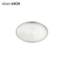 High Quality Gold Silver Cake Dessert Fruit Meat Shallow Tray Metal Dining Disc Bone Spitting Dish Round Plate
