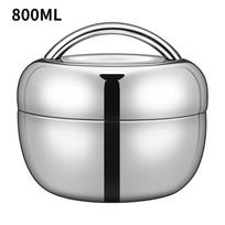 Durable Double Layer Stainless Steel Bento Box Apple Shape With Lid For Working Professionals 800ml