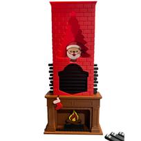 3D Printed Advent Calendar Fireplace Design Christmas Countdown Toy with Numbered Blocks for Holiday Decoration and Countdown Activity raudona