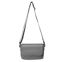 Solid Color Men's Messenger Bag Adjustable Strap Crossbody Bag PU Leather Shoulder Bag  Hiking pilka