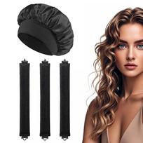 Curls Heatless Overnight - Heatless Hair Curler Set With 3 Curling Rods And Satin Cap Hair Curlers To Sleep In - No Damage Hair