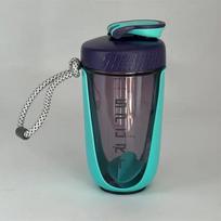 600ML Sports Shake Cup Blender Bottle with Plastic Mixing Ball, Leak Proof, Suitable for Gym Exercise žalia