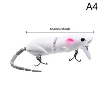 Pelės masalas Dirbtinis plastikinis pelės masalas Žūklės masalas Swimbait Rat Pike Bass Minnow plūduriuojantys masalai Žvejybos reikmenų priedai