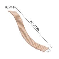 Hamster Ramp Wooden Bendable Small Animal Fence Hamster Wooden Bridge For Mouse Chinchilla Reptile Sugar Glider Gerbil Chipmunk