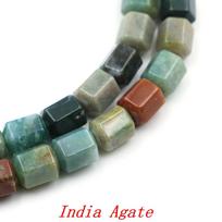 Natural Faceted Stone Square Rose Quartz Agates Loose Spacer Beads For Jewelry Diy Making Crystals Bracelet Pendant Accessories 19-20 pcs