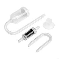 New U Shape CO2 Atomizer Transparent Glass Glass Tube Check Valve Suction Cup Glass Tube Aquarium Plant Supply juoda