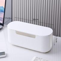 Quality Desktop Cable Storage Box Dustproof Multi-Functional Power Strip Storage Box with Lid Cable Organizer Household