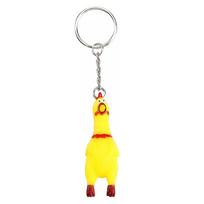 Shrilling Yellow Screaming Chicken Keychain Scream Chicken Voice Chicken Keychain Mini Rubber Squeeze Screaming Chick
