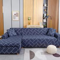 „Spandex“ modernus poliesterio kampinės sofos sofos užvalkalai, atspausdinti elastiniai sofos užvalkalai, kėdės apsauga, L formos, reikia 2 dalių 1PC 1-90-140cm