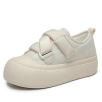Spring women's canvas shoes, sweet lazy Velcro platform shoes, and a fashionable casual bread shoe. 35