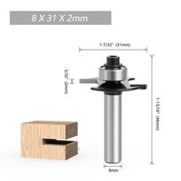 8 Pattern Black Roller T-Cutter Woodworking Milling & Slotting Alloy Tenon Cutter Head