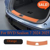 BYD Sealion 7 slenksčio juostelė Odinė slenksčio apsauga nuo spyrių Sveikinimo pedalo apsauga Automobilio apdailos modifikavimo priedai Orange  1PCS