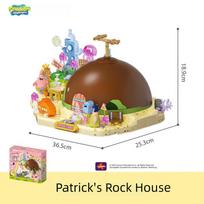 Patrick Star Rock House Building Blocks SpongeBob SquarePants Series Cartoon Model Bricks Desktop Collectible Ornaments Kids Toy