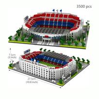 Barselonos stiliaus futbolo stadiono modelis, vakarėlio dovanos, mikro mini kaladėlės, architektūra, futbolo aikštės konstravimo kaladėlės, žaislai suaugusiems
