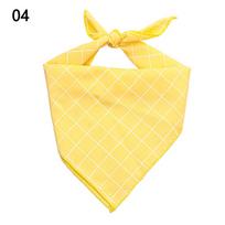 Puppies Dog Plaid Neckerchief Bib Triangle Scarf Pet Bandanas Pet Collars Cat Neck Scarf Dog Scarf