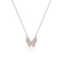 Butterfly Necklace For Women Lamp Luxury Super Fairy Socialite Style Collarbone Chain Sweater Chain Accessories