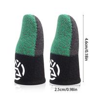 1-10Pairs Gamer Finger Sleeves Sweatproof Anti Slip Gamer Finger Covers Touch Screen Fingertips Sleeve For PUBG Mobile Game 1Pairs žalia