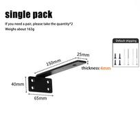 Thickened Floating Shelf Brackets Integrated Space-Saving Invisible L Bracke Wall-Mounted Rust-Resistant Furniture Board Support (as the picture,-)
