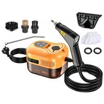 High Temperature Steam Cleaner Machine with Multiple Brush Attachments and Long Hose for Deep Cleaning and Sanitizing Surfaces and Fabrics One Size oranžinė