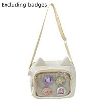 Japanese JK Shoulder Bag Nylon Transparent Crossbody Bag Fashion Small Square Bag  Travel balta