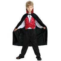 Enchanting Boys Vampire Costume For Halloween Party With Regal Design And Polyester Fabric