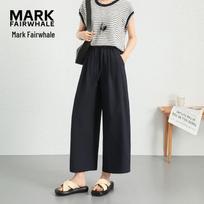 Mark Fairwhale Women's High-Waist Anti-Wrinkle Cropped Wide-Leg Pants L