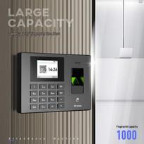 Deli Smart Fingerprint Time Clock CN plug (adapter included)