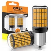 Żarówki Led P21W Canbus Pomarańczowe Bardzo Mocne 3600Lm 150Smd
