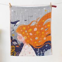 34x40cm Large Hand Towel 4 Layer Cotton Gauze Cartoon Pure Cotton Dish Cloth Quick Dry Decorative Handkerchief Towel