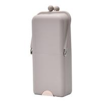 Silicone Pen Case Stationery Box Makeup Brush Storage Bag Cosmetic Tool Travel Waterproof Organizer Portable Toilet Storage Box šviesiai pilka spalva