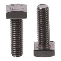 2 vnt. Atsparus korozijai M6*20MM kvadratinės galvutės varžtas Nerūdijančio plieno, legiruotojo plieno Sidabriniai kvadratiniai mašininiai varžtai Pilnai sriegiuoti