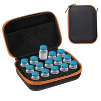 10ML Insulin Vial Storage Case 15 Slots Waterproof Insulin Vial Protector EVA Large Capacity Essentials Oil Case Diabetes Care oranžinė