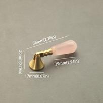 Nordic Style Crystal Pendant Handle Natural Crystal Single Hole Cabinet Handles Small Size Simple Design Drawer Knobs rožinė