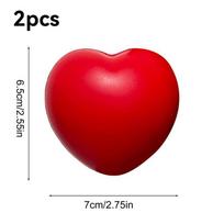 Heart 2Pcs Shaped Finger Exercise Ball Hand Grip Strengthener Hand Rehabilitation Training Kids Adult Hand Recovery Massage Ball
