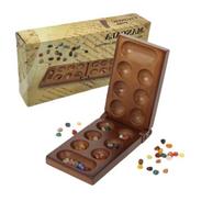 Mancala Classic Ancient African Chess Wooden Game Set With Sts Portable Strategy Game Family Fun Party Toy For Kids