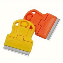 2PCS Mini Razor Scraper, Sticker Glue Remover Tool for Glass CarWindow,RemovePaintDecalResidue, Multi Purpose Home Auto Cleaning Set Type 1