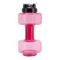 3600ml Dumbbell Kettle Multifunctional Gym Sports PET Dumbbell Shaped Kettle Outdoor Fitness Cycling Camping Cold Water Bottle rožinė