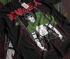 Hange Zoe T-shirt Attack on Titan AOT,Anime,Mang  a Levi Eren Season 4 XL