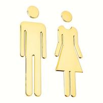 Toilet Stickers of self-adhesive bathroom signs - Men's and Women's toilet door stickers, office business decoration juoda