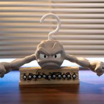 Anime figūrėlė Pokemon Geodude 3D spausdinimas Kūrybingas Anime džiovinimo stovas Pakaba Drabužių laikymo aksesuarai Dovanos