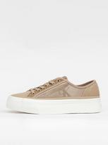 CALVIN KLEIN Moteriški laisvalaikio batai, VULC FLATF LACEUP STRIPED NYL